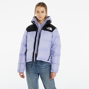 The North Face Women's Lavender and Black Nuptse Puffer Jacket